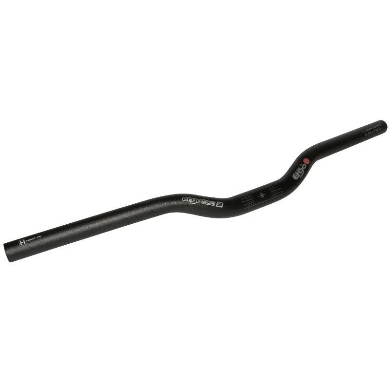 CINTRE VTT DEMI RELEVE ERGOTEC 5 M ALU NOIR DIAM 25,4mm L 590mm RELEVE 30mm (HOMOLOGUE NIVEAU 5)