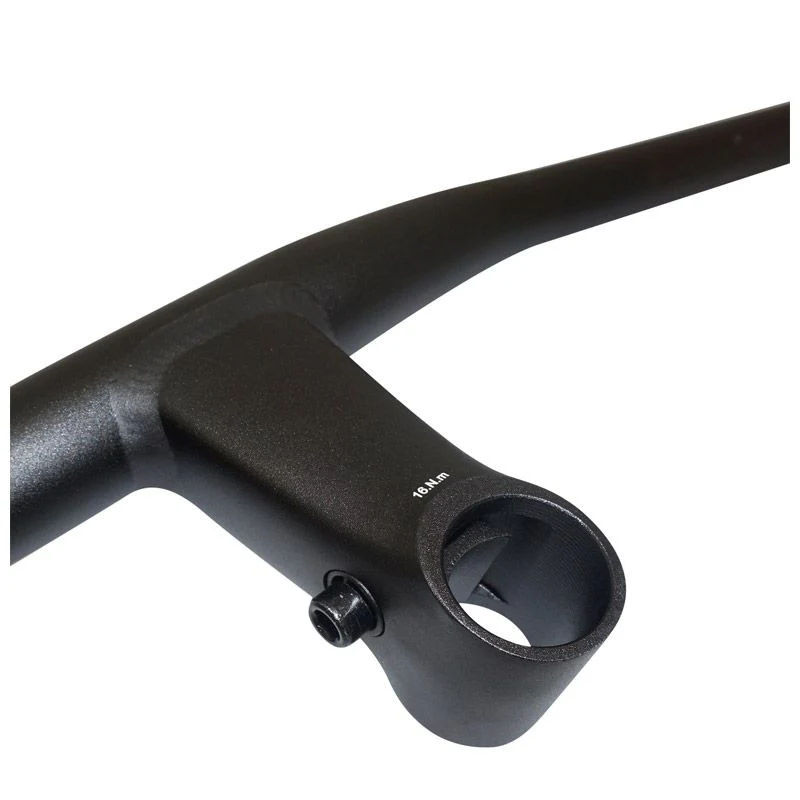 CINTRE VTT DROIT STEALTH ALU NOIR L680mm AVEC POTENCE INTEGREE L 90mm POUR PIVOT FOURCHE 1"1/8 – Image 3