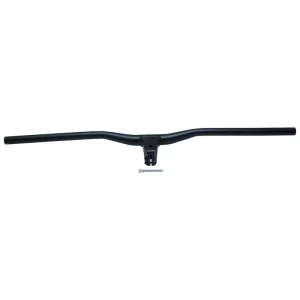 CINTRE VTT DROIT DEMI RELEVE ALU NOIR L 78cm AVEC POTENCE INTEGREE entraxe L55mm POUR PIVOT FOURCHE 1"1/8 (28.6mm)