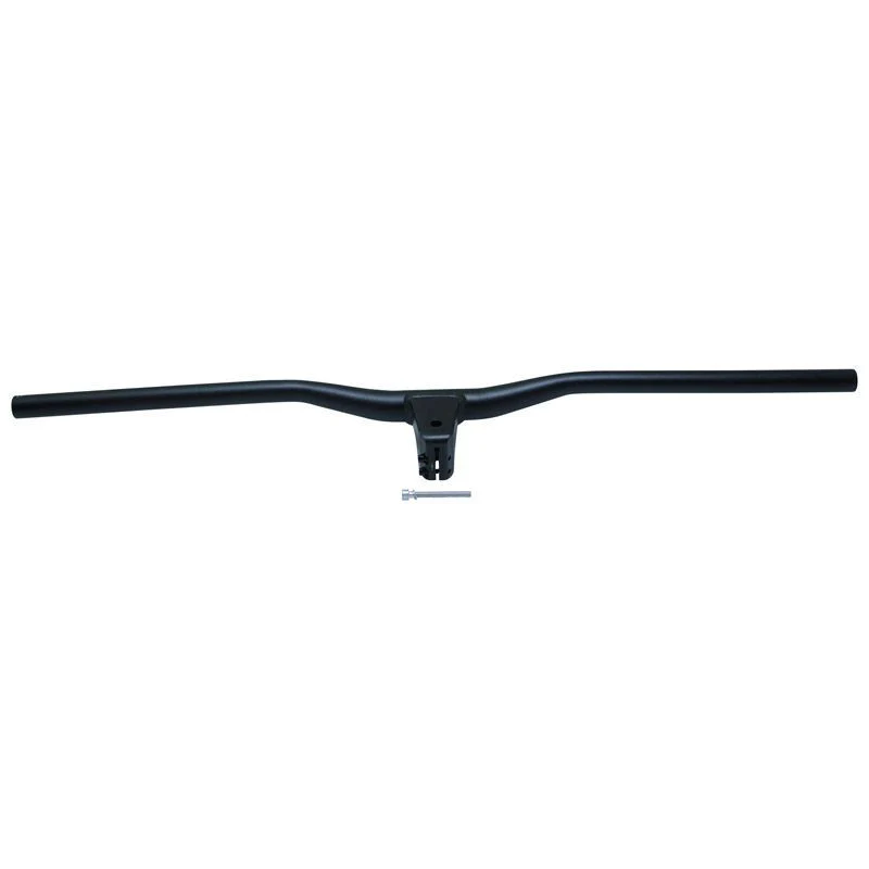 CINTRE VTT DROIT DEMI RELEVE ALU NOIR L 78cm AVEC POTENCE INTEGREE entraxe L55mm POUR PIVOT FOURCHE 1"1/8 (28.6mm)