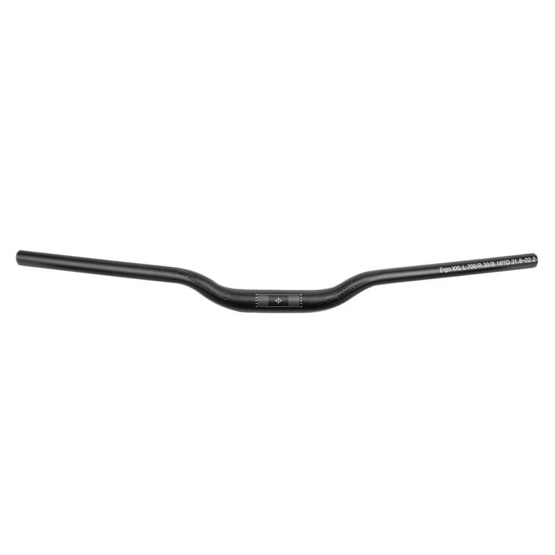 CINTRE VTT DEMI RELEVE ERGOTEC HANDLEBAR ERGO XS ALU NOIR DIAM 31,8mm L 600mm RELEVE 30mm (HOMOLOGUE NIVEAU 5)
