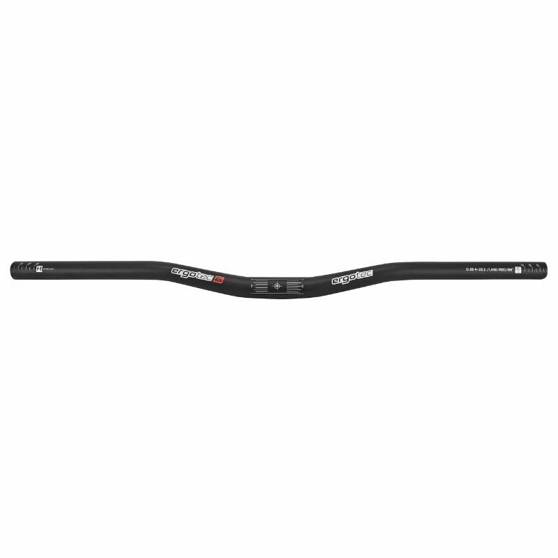 CINTRE VTT DEMI RELEVE ERGOTEC LOW RISER ALU NOIR DIAM 25,4mm L 640mm RELEVE 20mm (HOMOLOGUE NIVEAU 6) – Image 2