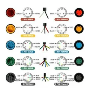 CONNECTEUR ETANCHE TROTTINETTE 3 BROCHES MALE (VENDU PAR 5)
