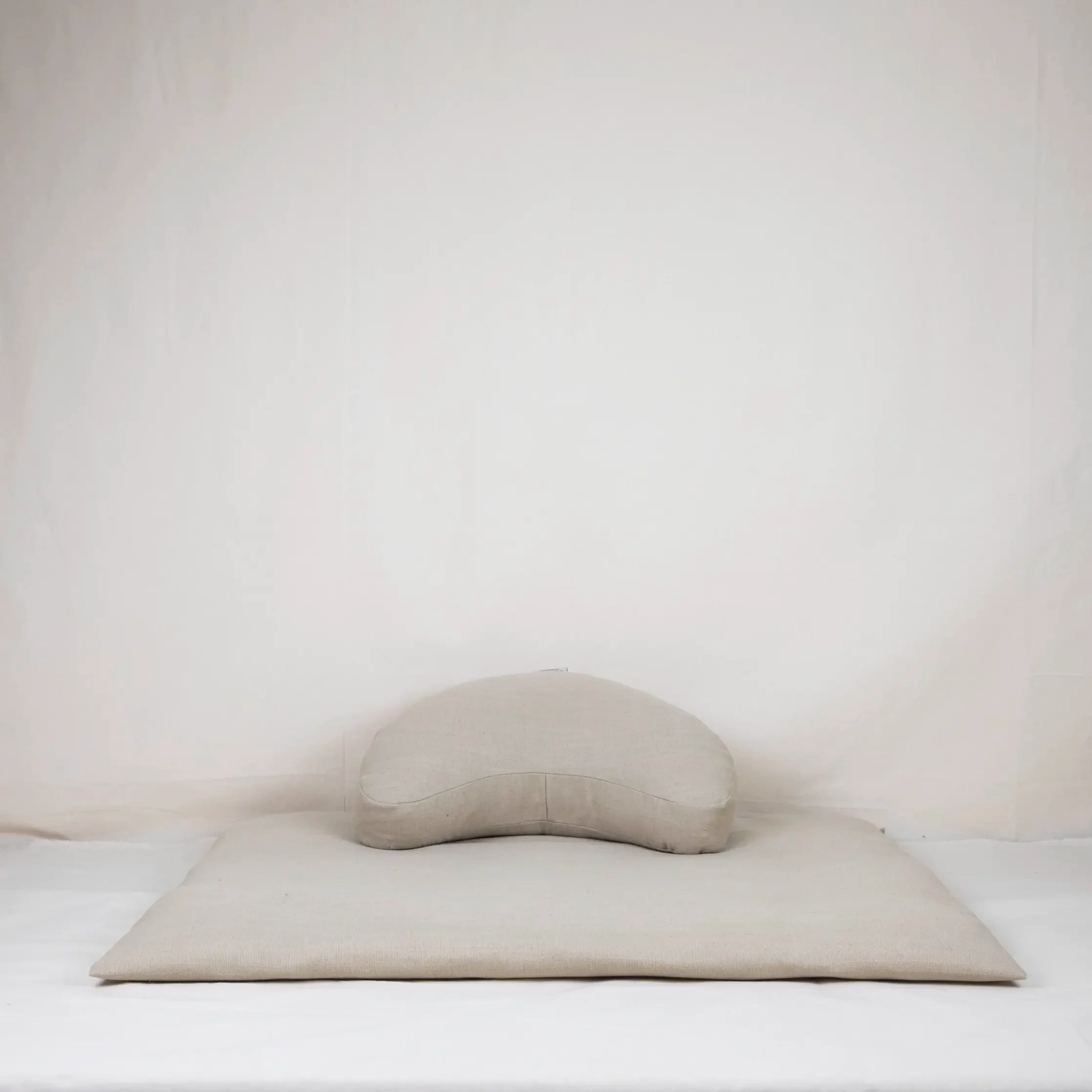 Ensemble de méditation Vert Zabuton & Zafu en kapok naturel – Image 4