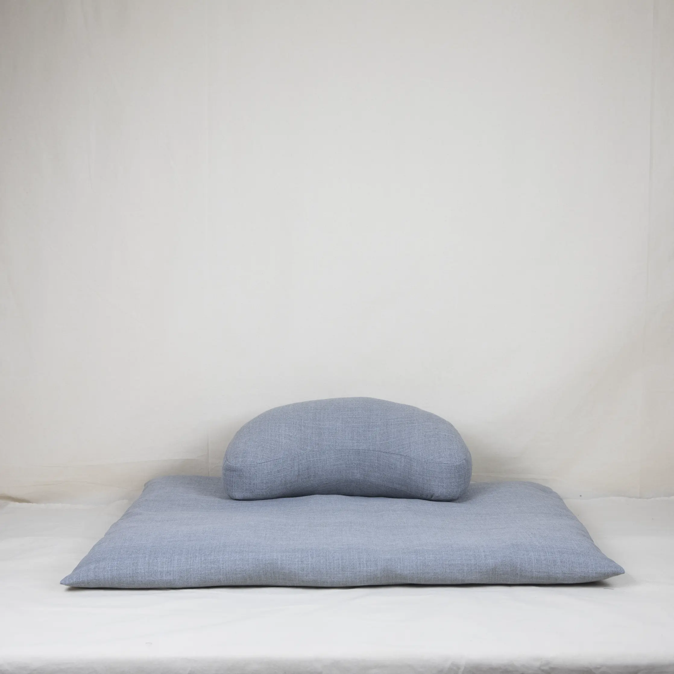 Ensemble de méditation Vert Zabuton & Zafu en kapok naturel – Image 5