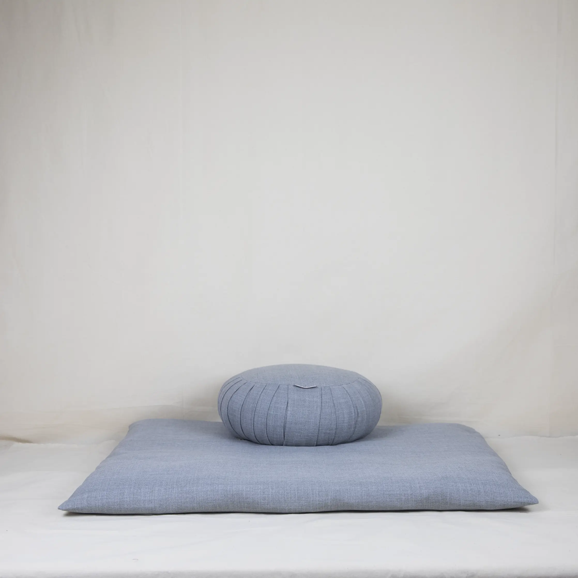 Ensemble de méditation Vert Zabuton & Zafu en kapok naturel – Image 7