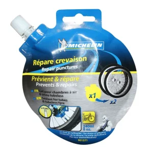 PREVENTIF ANTI-CREVAISON MICHELIN POUR PNEU TUBELESS ET TUBETYPE 240 ml (DOSETTE POUR 2 PNEUS) COMPATIBLE TROTTINETTE