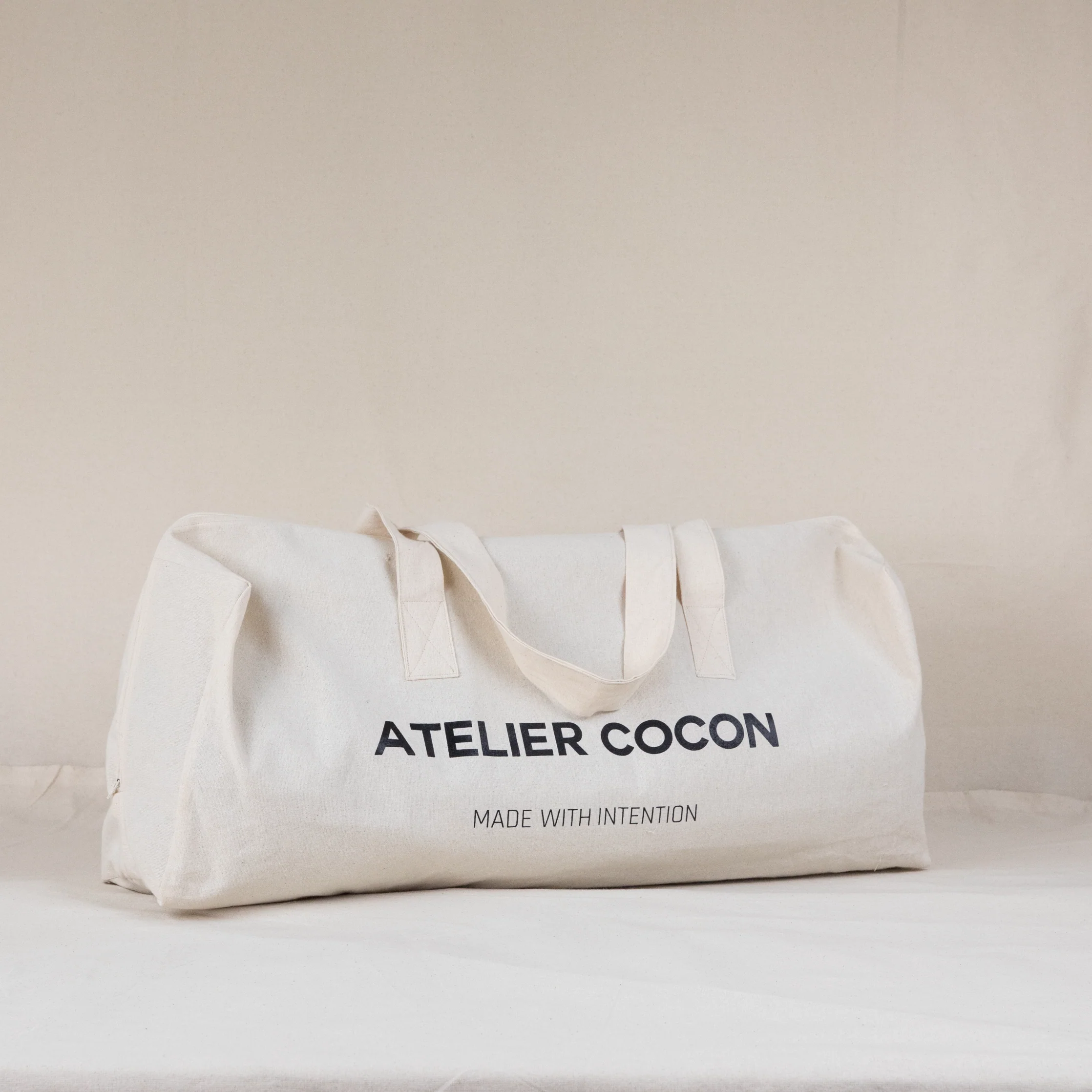 Yoga Bolster rectangulaire en lin beige– Soutien de yoga et méditation – Image 3