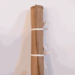 Tapis de yoga en soie brute et jute – Antidérapant, naturel et polyvalent | Atelier Cocon