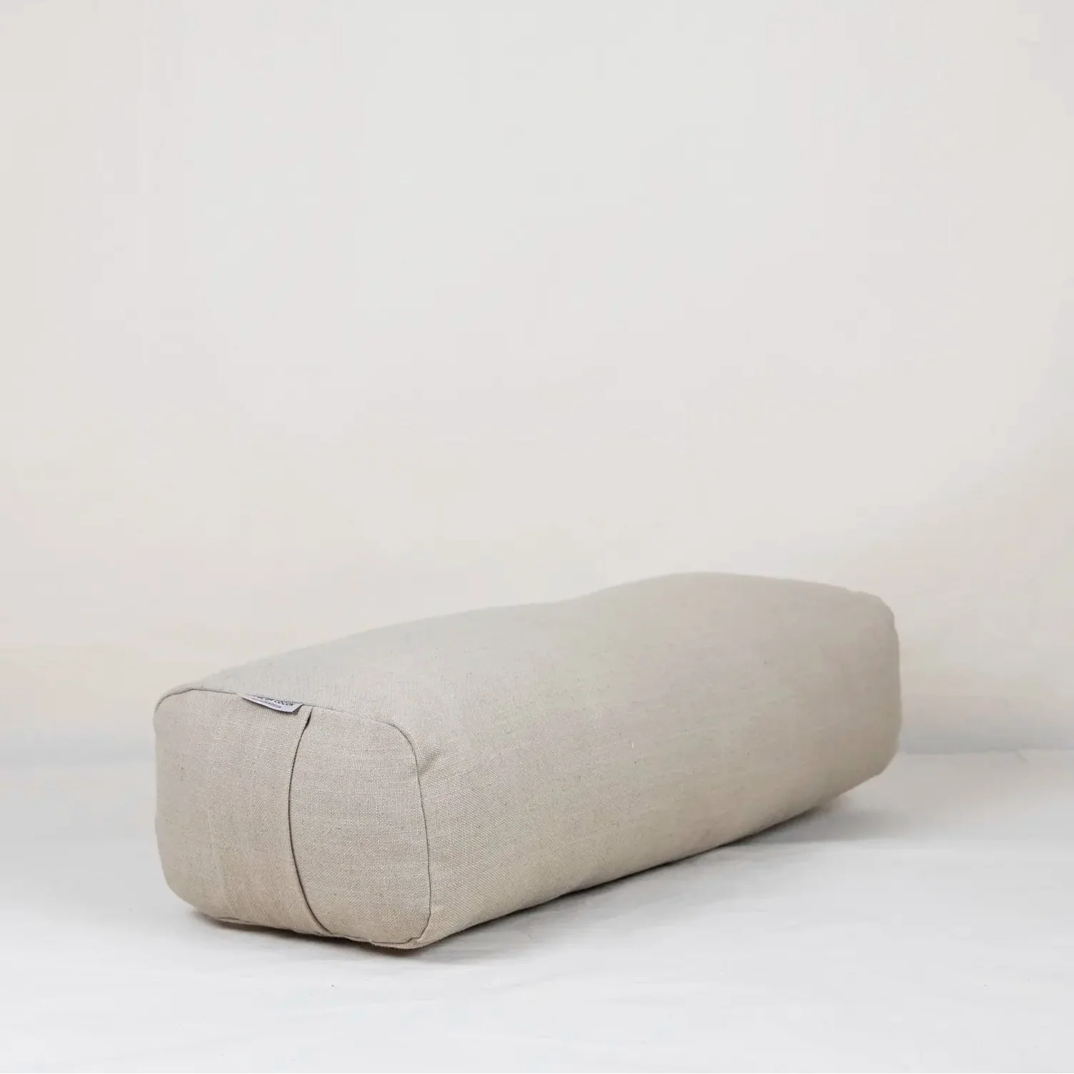 Yoga Bolster rectangulaire en lin gris – Soutien de yoga et méditation – Image 5