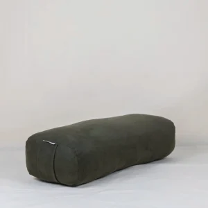 Yoga Bolster rectangulaire en lin vert zaity – Soutien de yoga et méditation