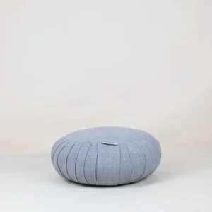 Zafu Traditionnel en lin gris – Coussin de méditation