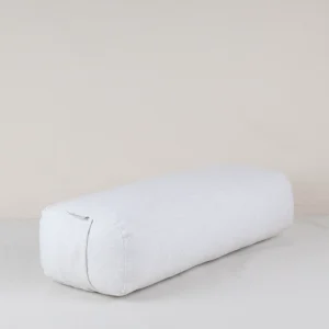 Yoga Bolster rectangulaire en lin écru – Soutien de yoga et méditation