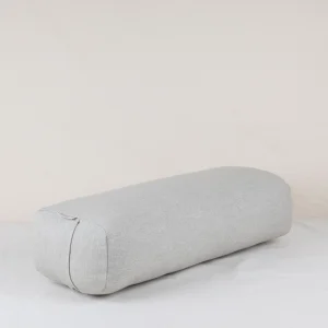 Yoga Bolster rectangulaire en lin greige– Soutien de yoga et méditation