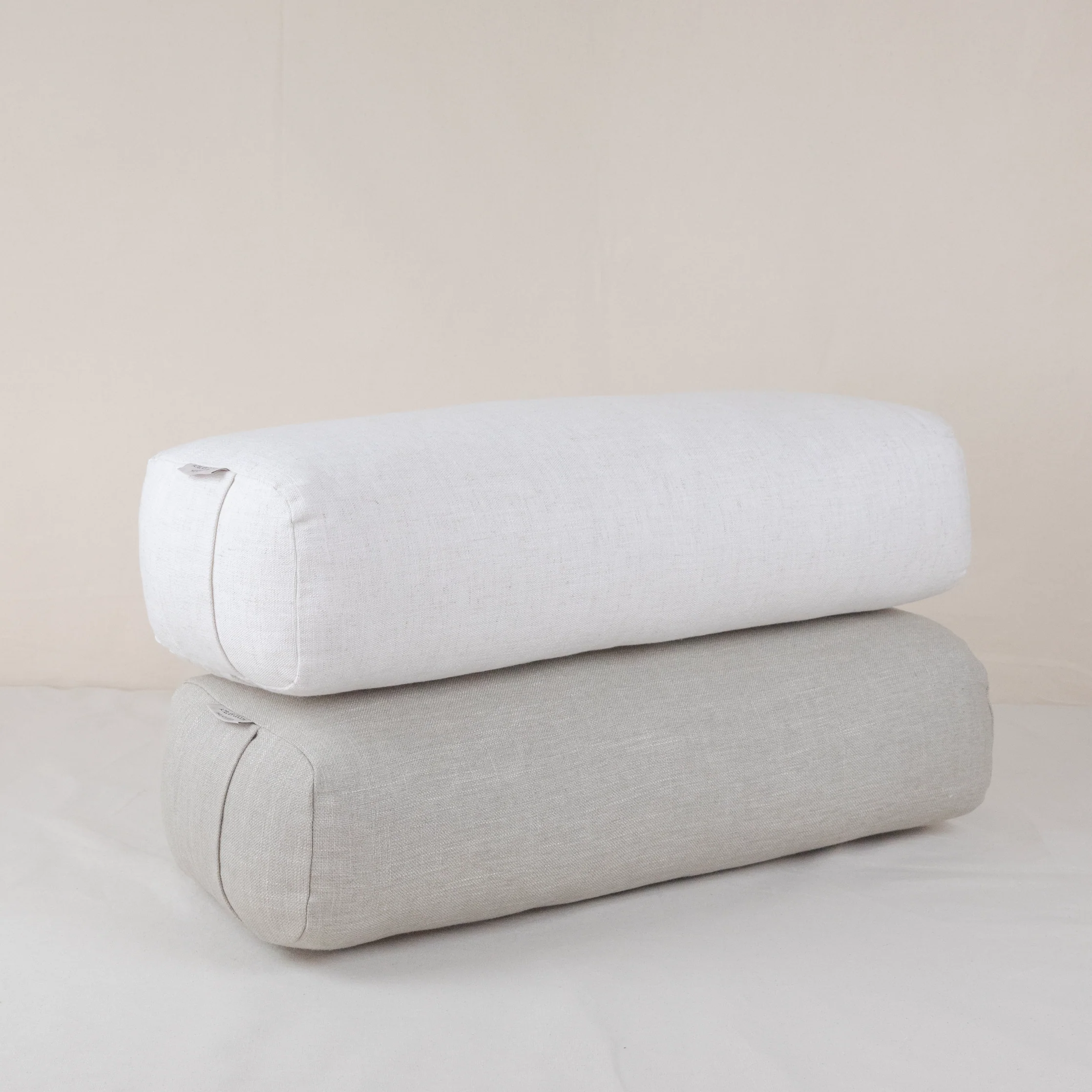 Yoga Bolster rectangulaire en lin écru – Soutien de yoga et méditation – Image 4