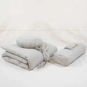 Bundle Futon de Méditation – Ensemble complet en lin naturel greige