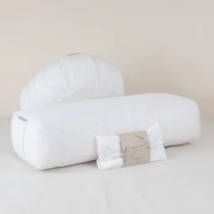 Bundle Rituel Restauratif – Zafu, Bolster et Masque aux Fleurs de Lavande Ecru