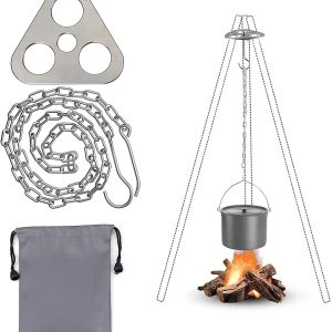 trepied-feu-bois.jpg Trépied pour feu de bois – Feu de Camp et Popote / Marmite Survie